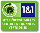 site h�berg� par les centres de donn�es verts de 1&1